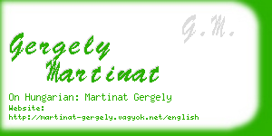 gergely martinat business card